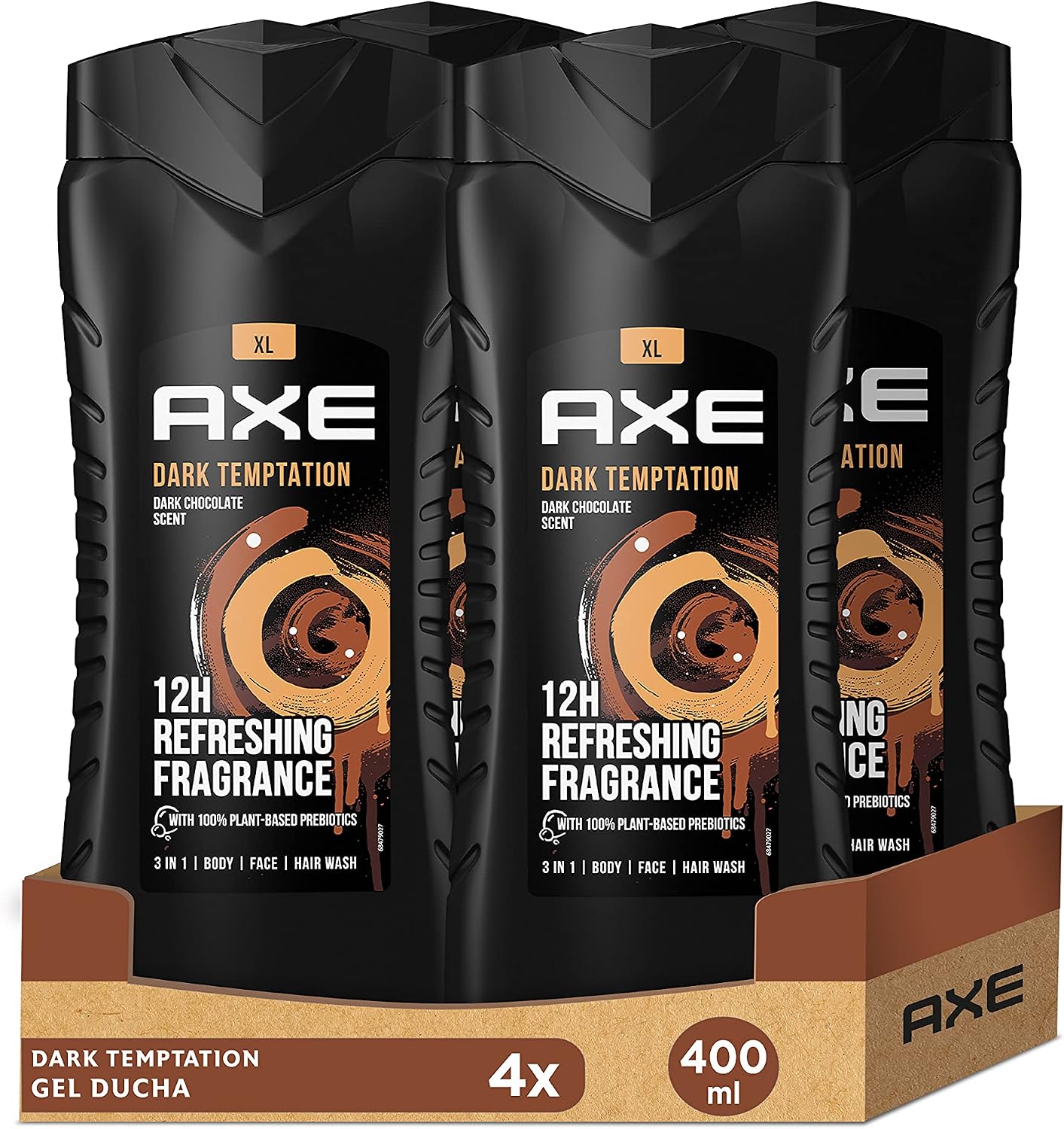 AXE SHOWER GEL DARK TEMPTATION 3IN1 XL 400ml