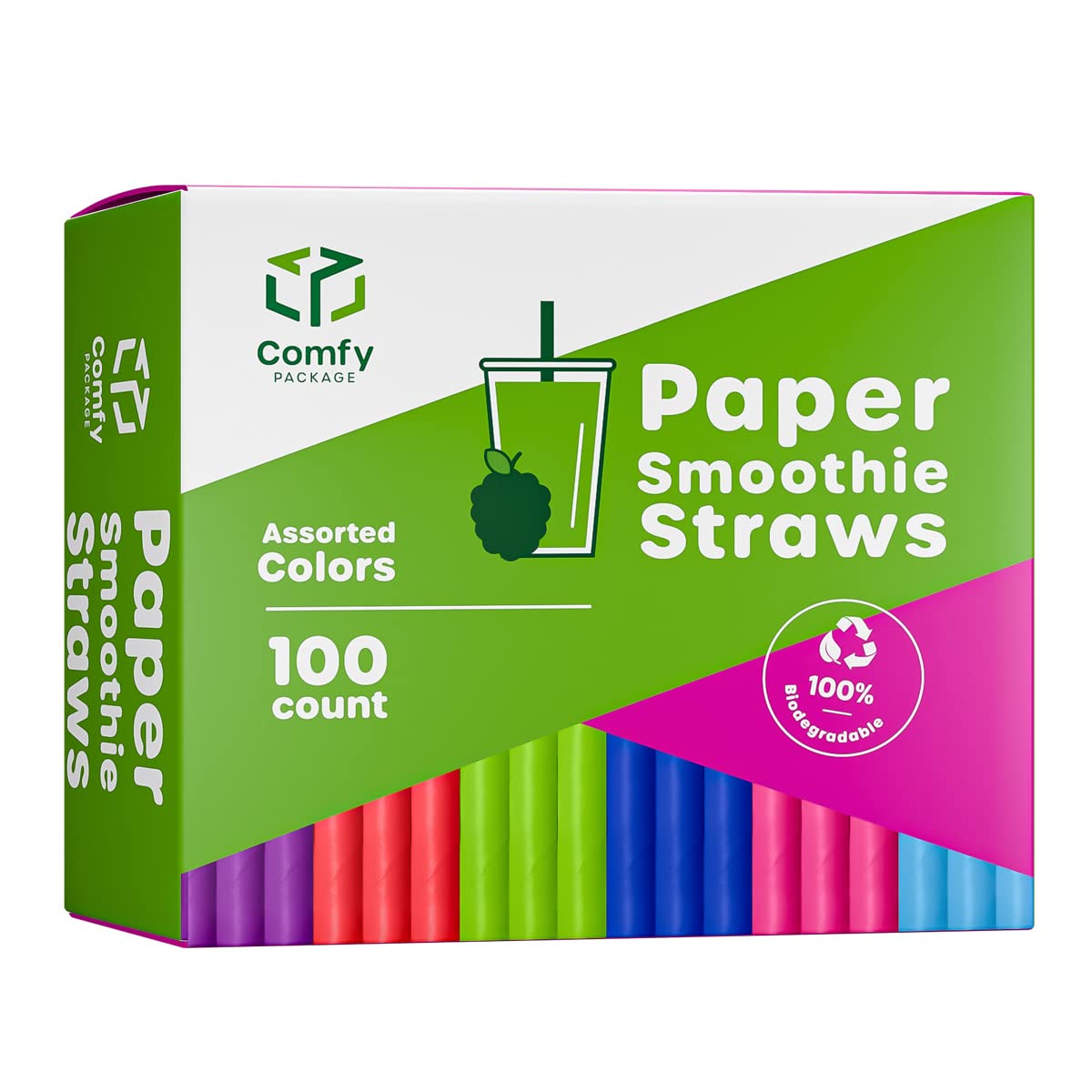 COVEBAY SMOOTHIE PAPER STRAWS (100)