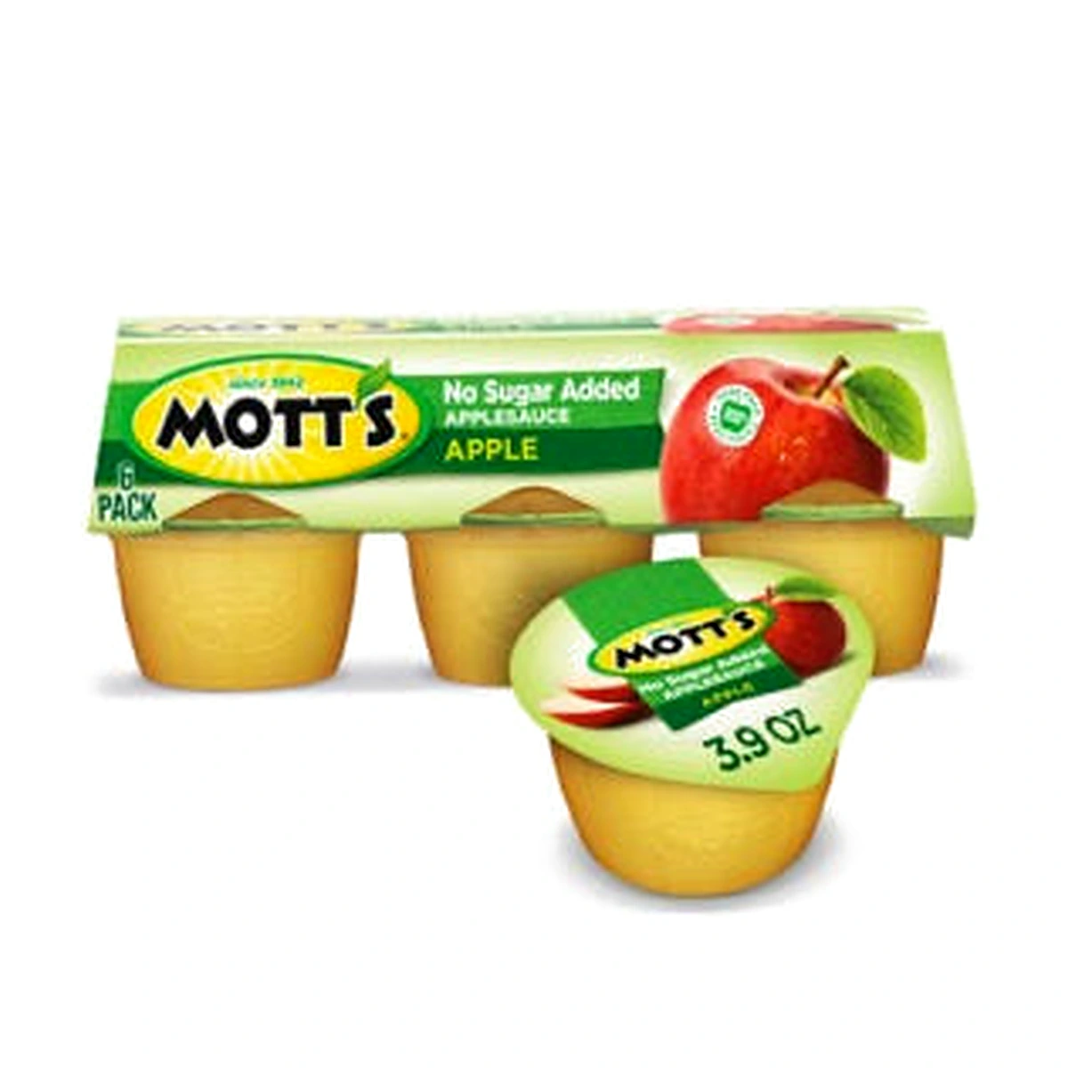 Mott's Apple No Sugar Added Applesauce 6packs 3.9oz (price per Cup)