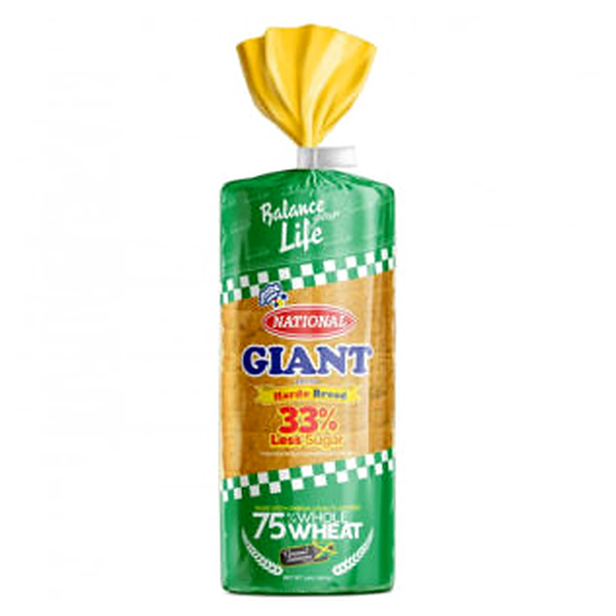 National 75% Whole Wheat Omega3 33% Less Sugar Bread