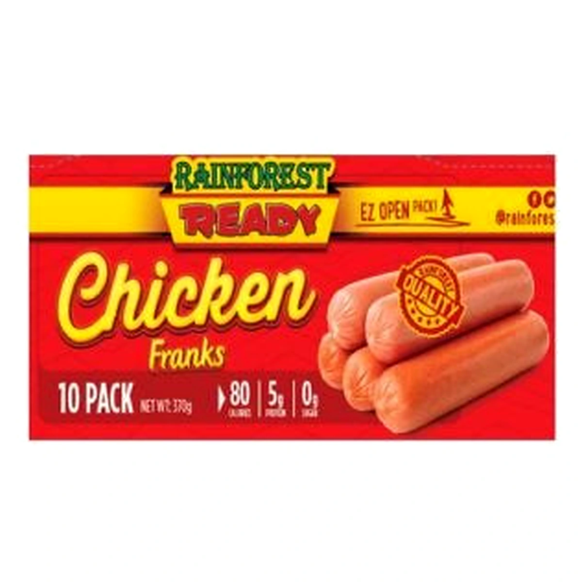 Rainforest Chicken Franks 10pk 370g