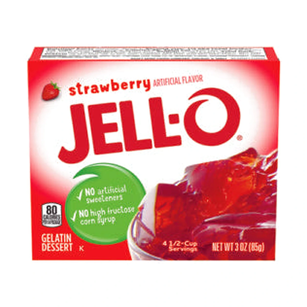 Jello Strawberry Gelatin Dessert Mix Gel 3Oz