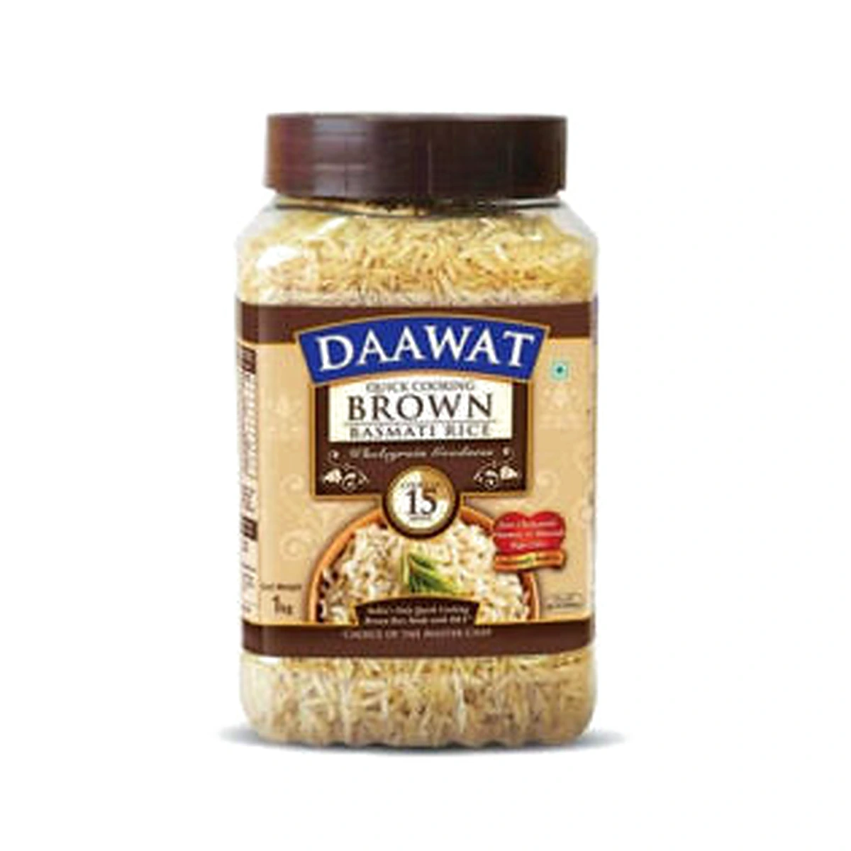 Daawat Basmati Brown Rice JAR 2 lbs