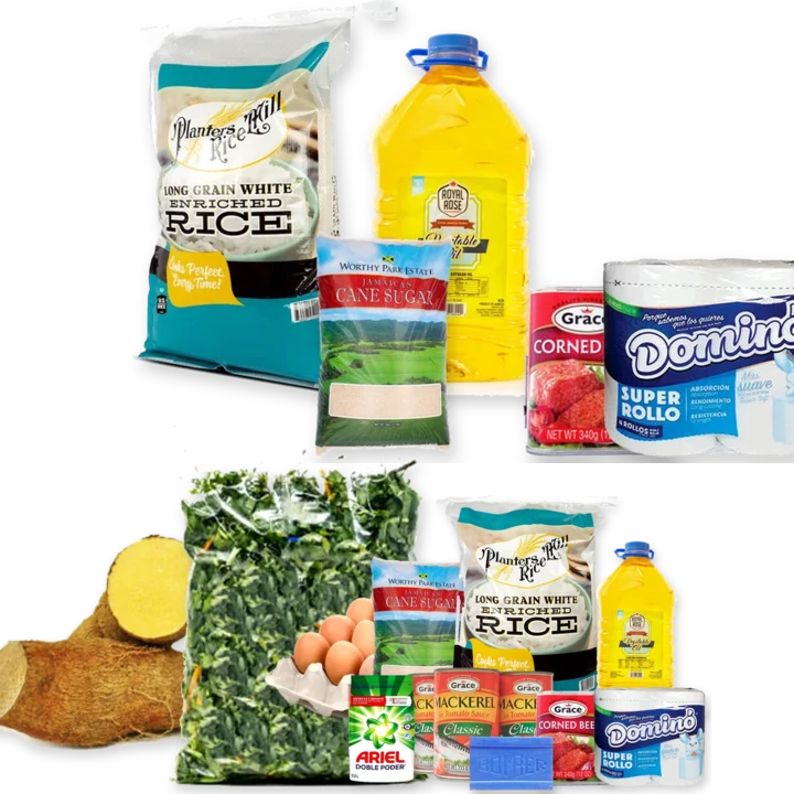 Groceries and fresh produce ready for delivery in Jamaica